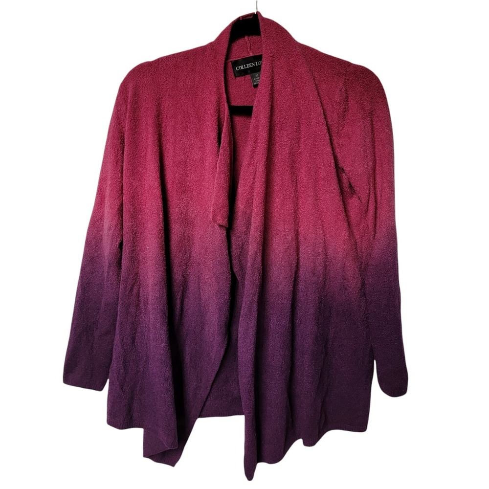 COLLEEN LOPEZ Cardigan Pink Purple Ombre SMALL Cozy‎